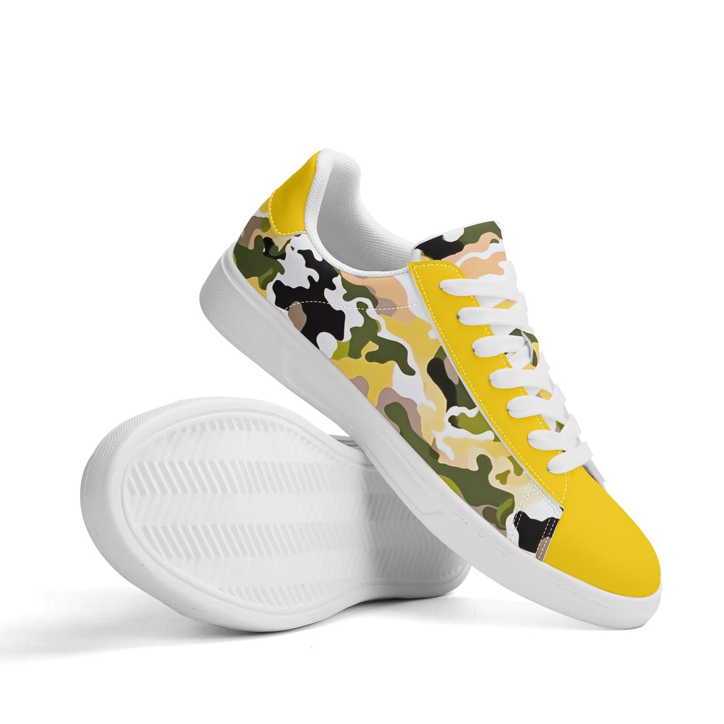 Yellow Camo - Unisex Lightweight Low Top Sneakers