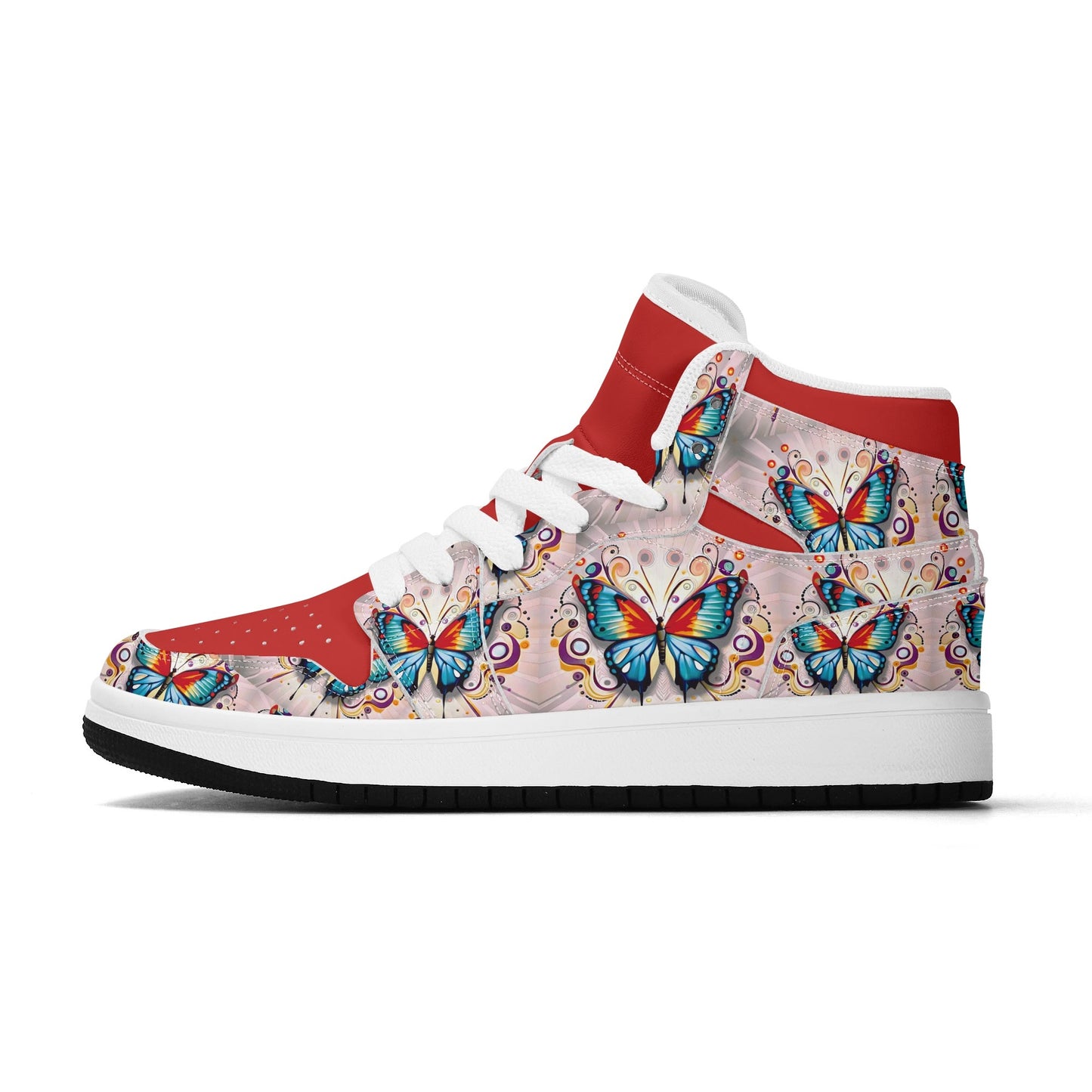 Fluttering Flock of Butterflies - Kids' All Season High Top Sneakers
