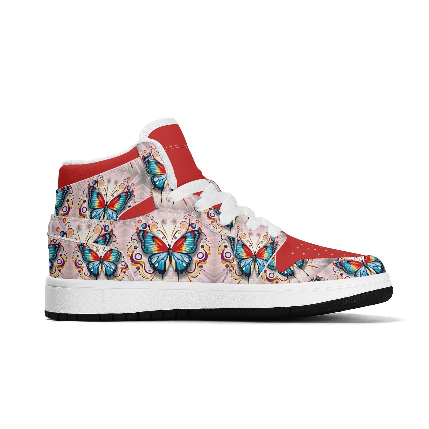 Fluttering Flock of Butterflies - Kids' All Season High Top Sneakers