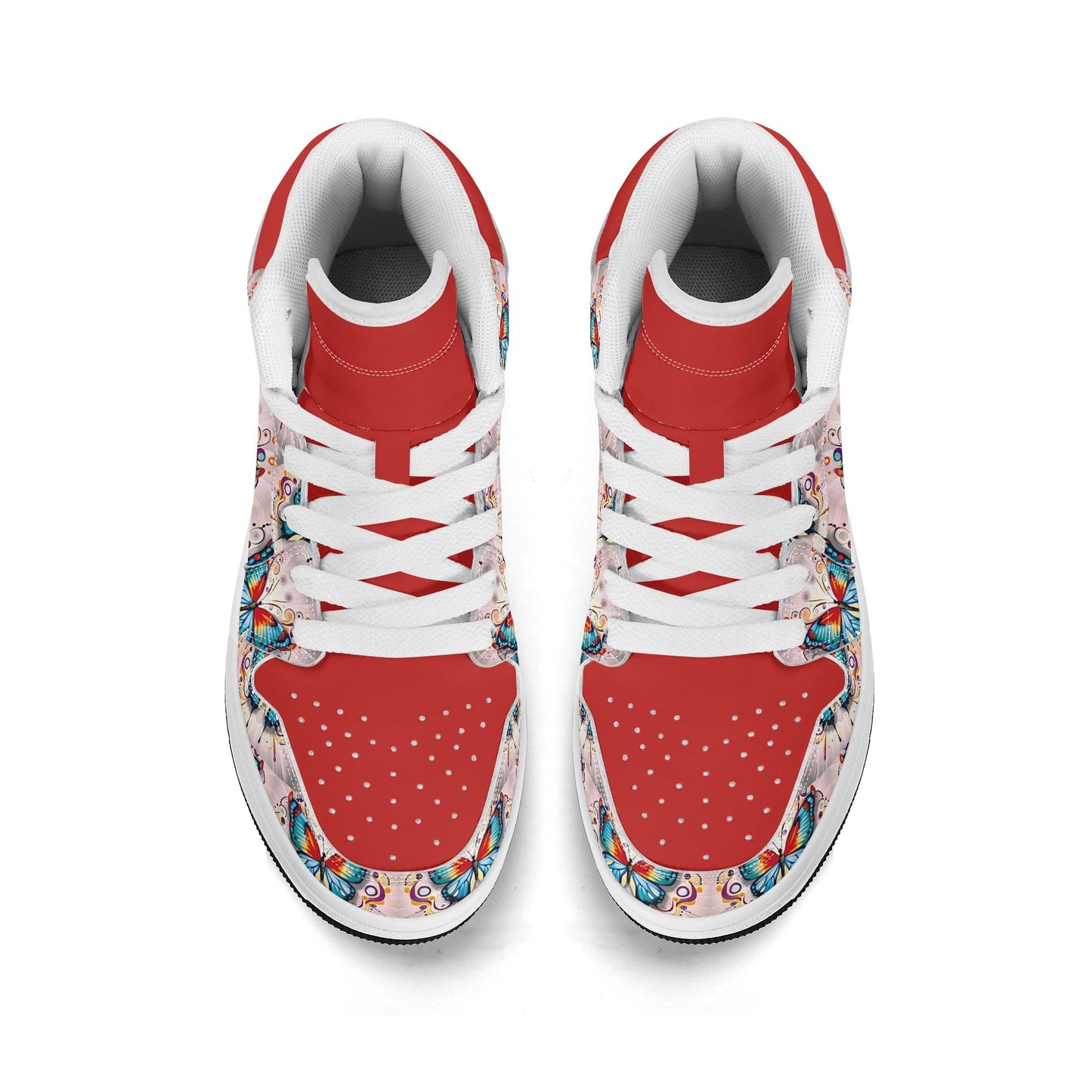Fluttering Flock of Butterflies - Kids' All Season High Top Sneakers