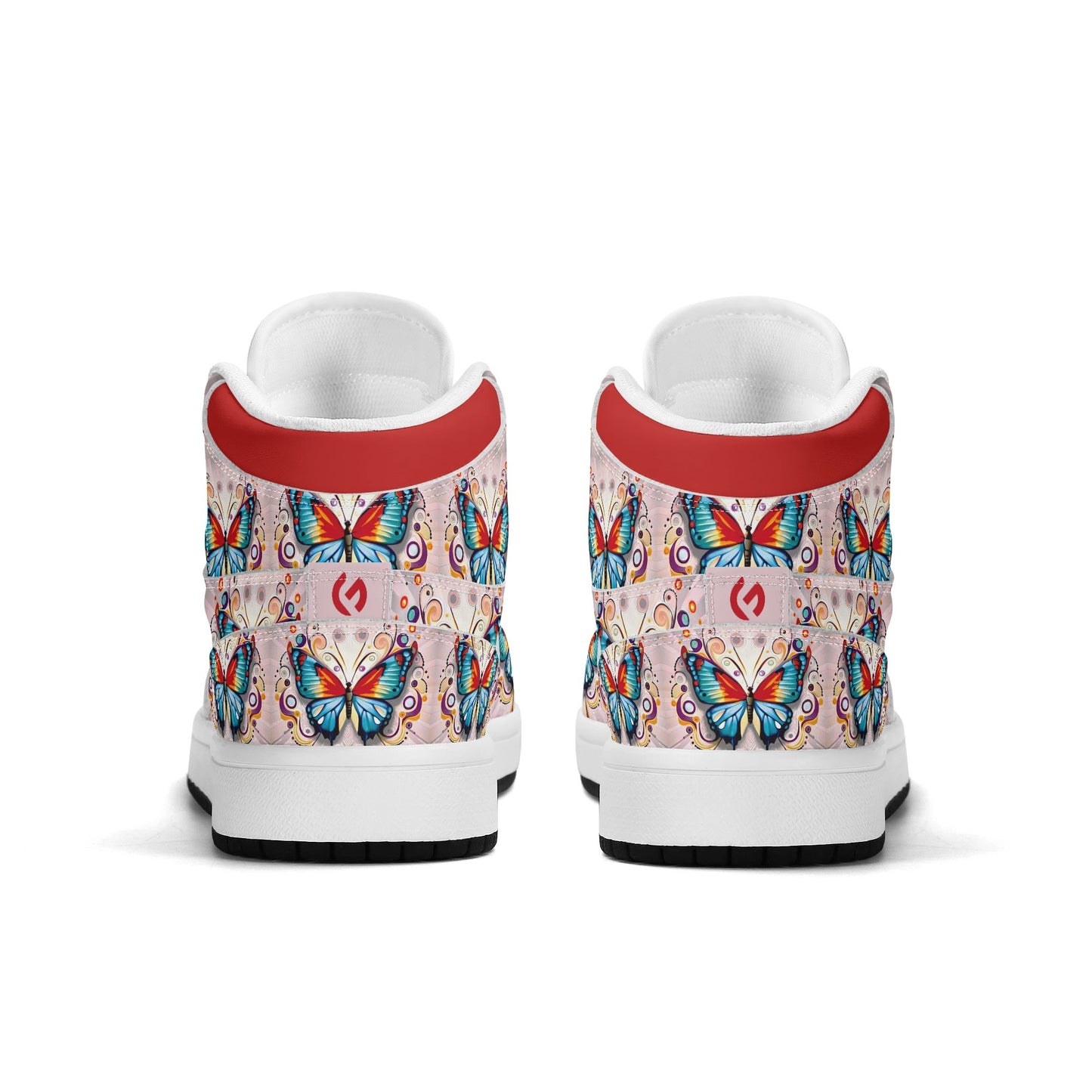 Fluttering Flock of Butterflies - Kids' All Season High Top Sneakers