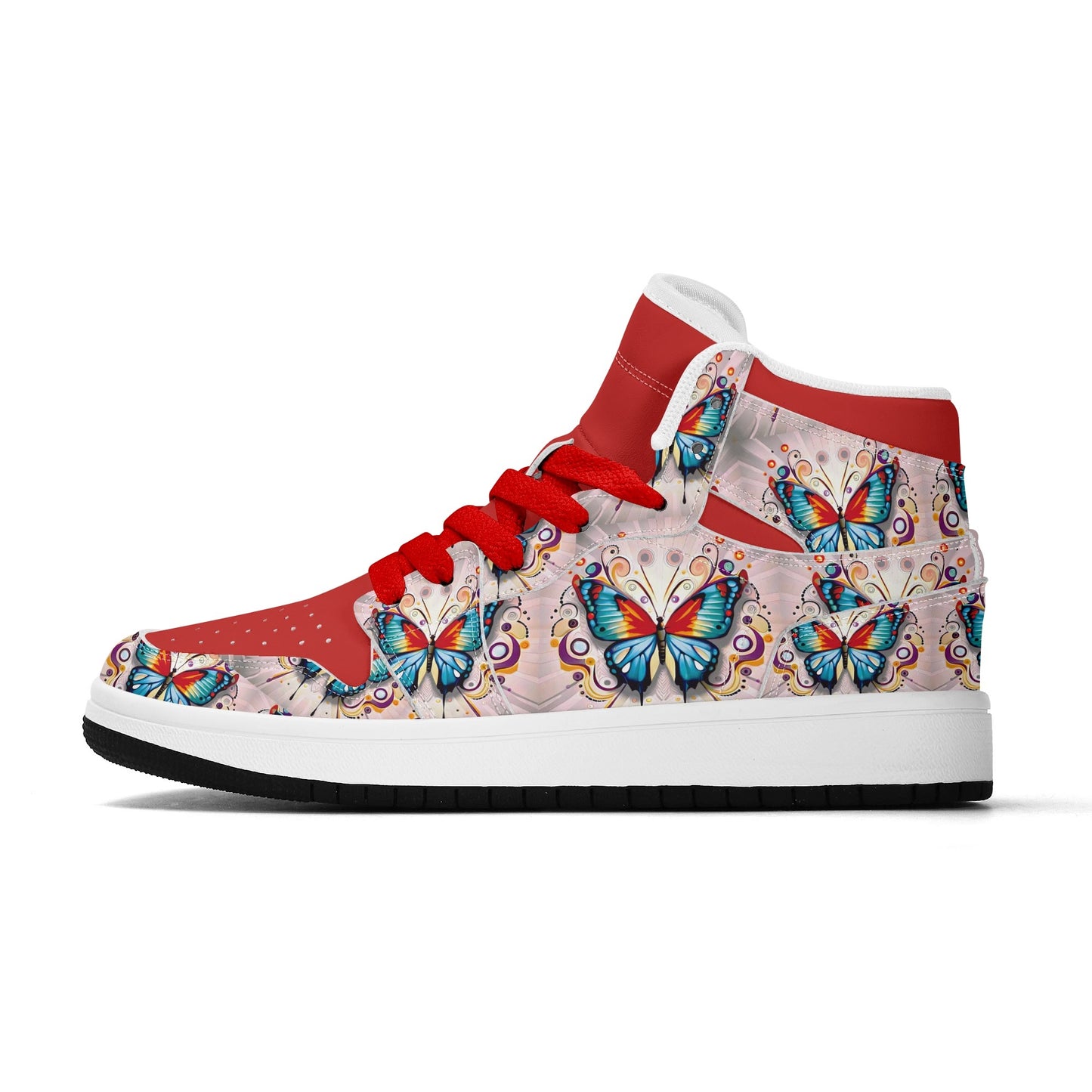 Fluttering Flock of Butterflies - Kids' All Season High Top Sneakers