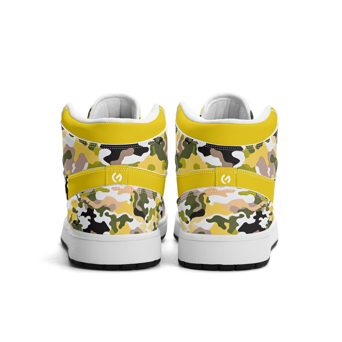 Yellow Camo - Men's All Season High Top Sneakers