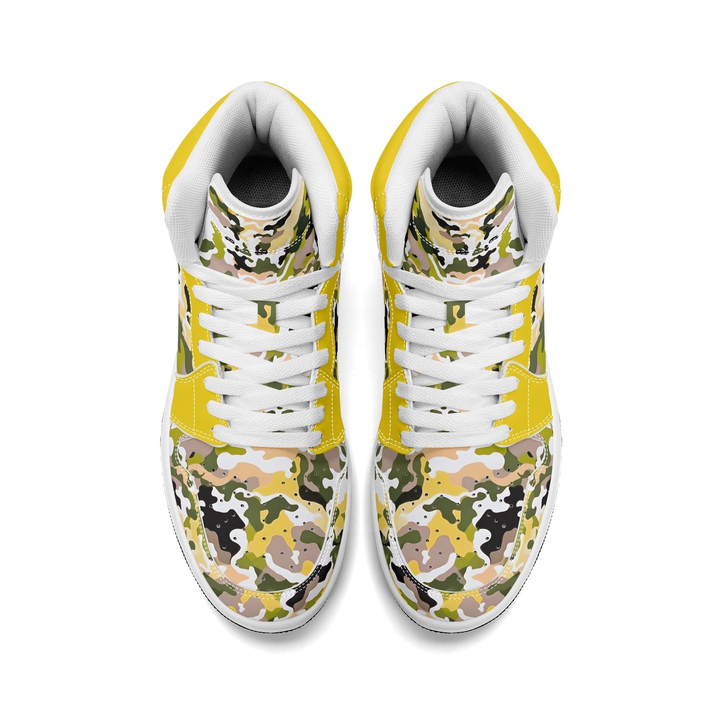 Yellow Camo - Men's All Season High Top Sneakers