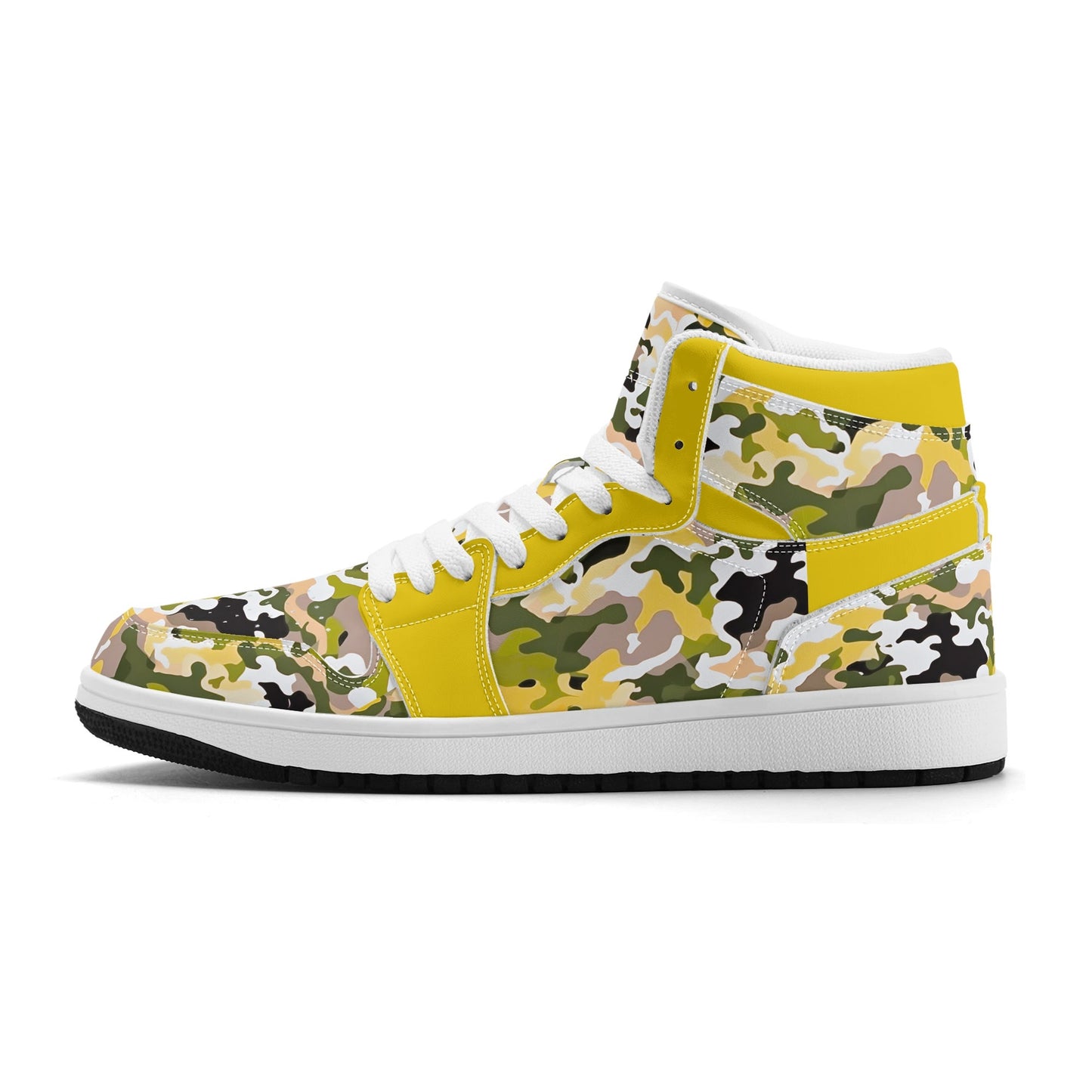 Yellow Camo - Men's All Season High Top Sneakers