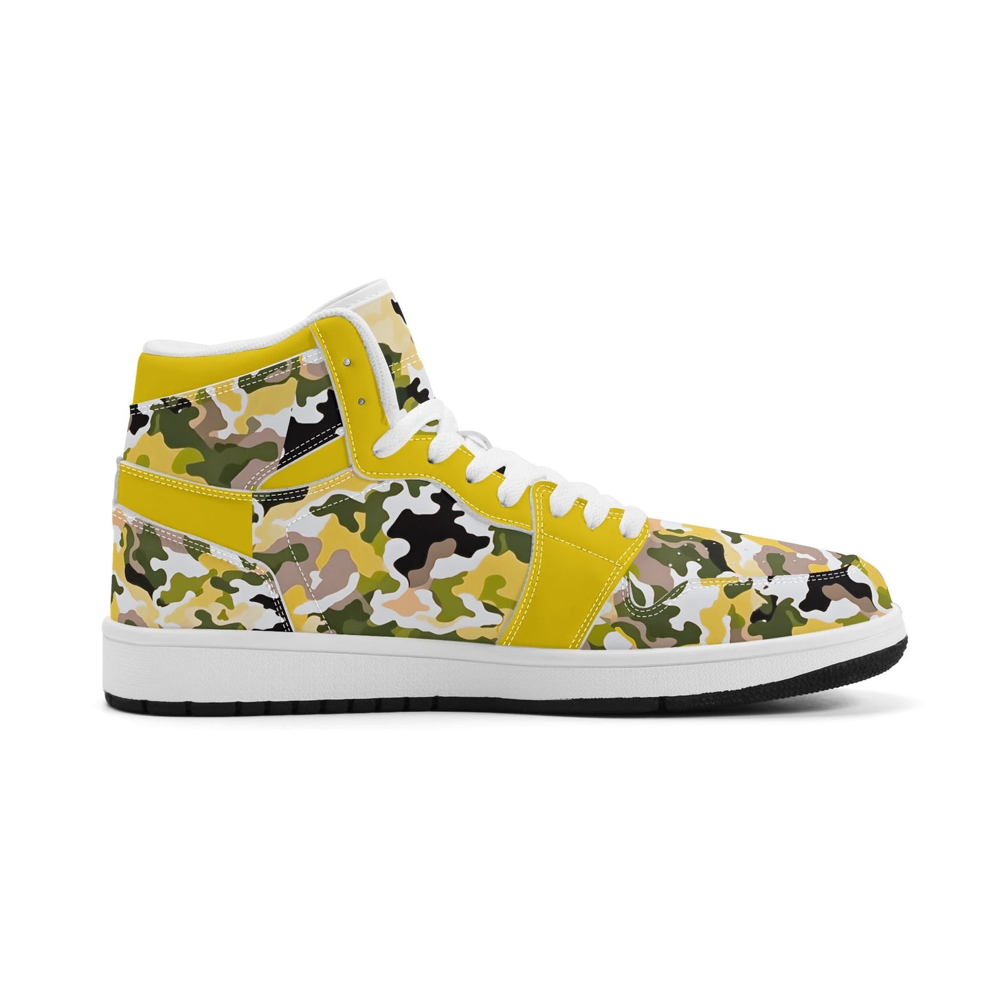 Yellow Camo - Men's All Season High Top Sneakers