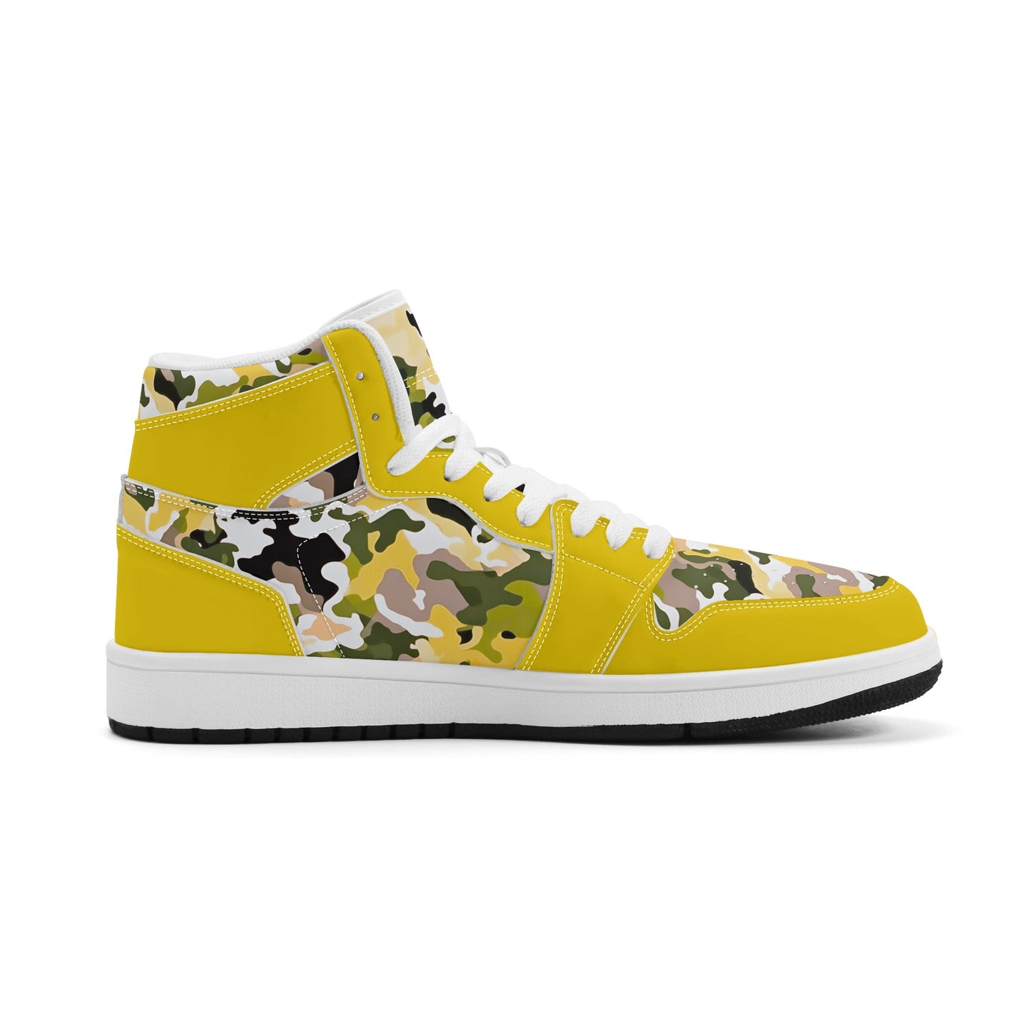 Yellow Camo - Men's All Season High Top Sneakers