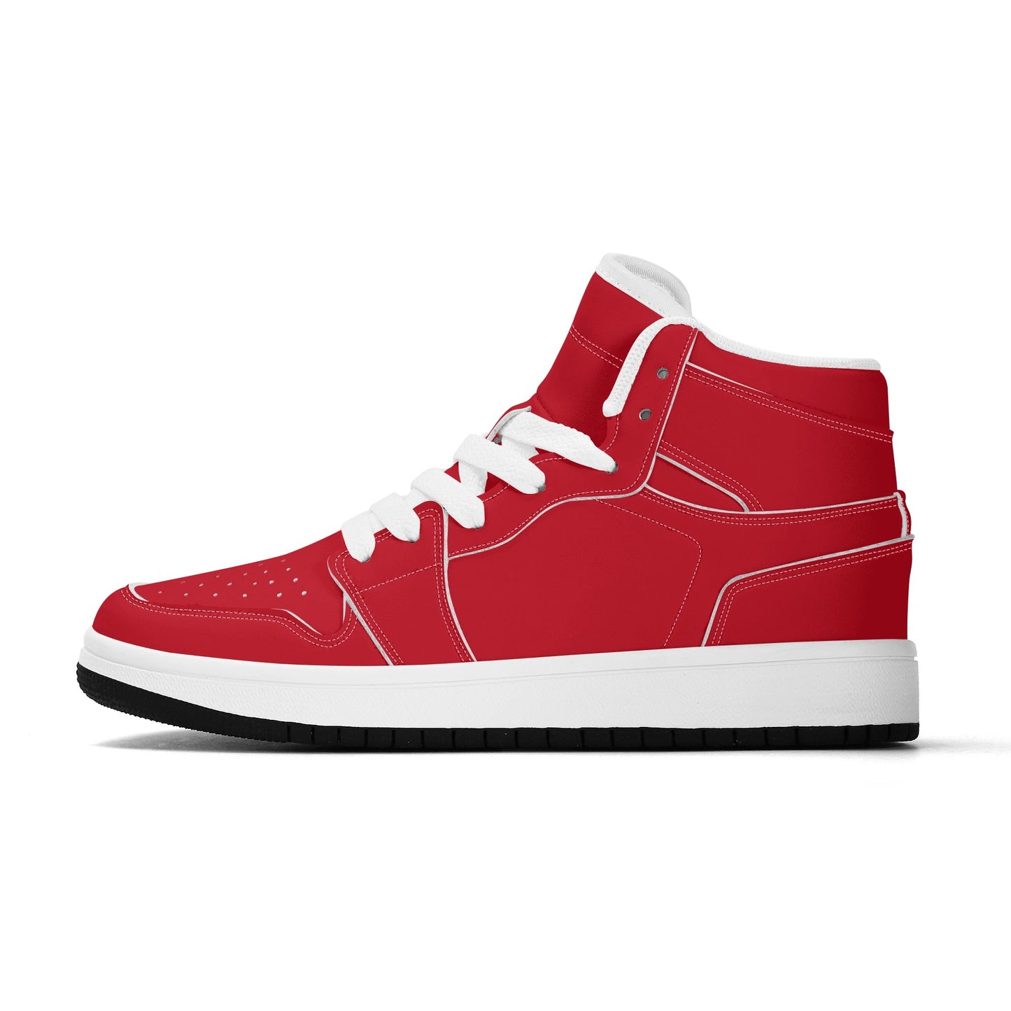 Fire Brick Red - Kids' All Season High Top Sneakers