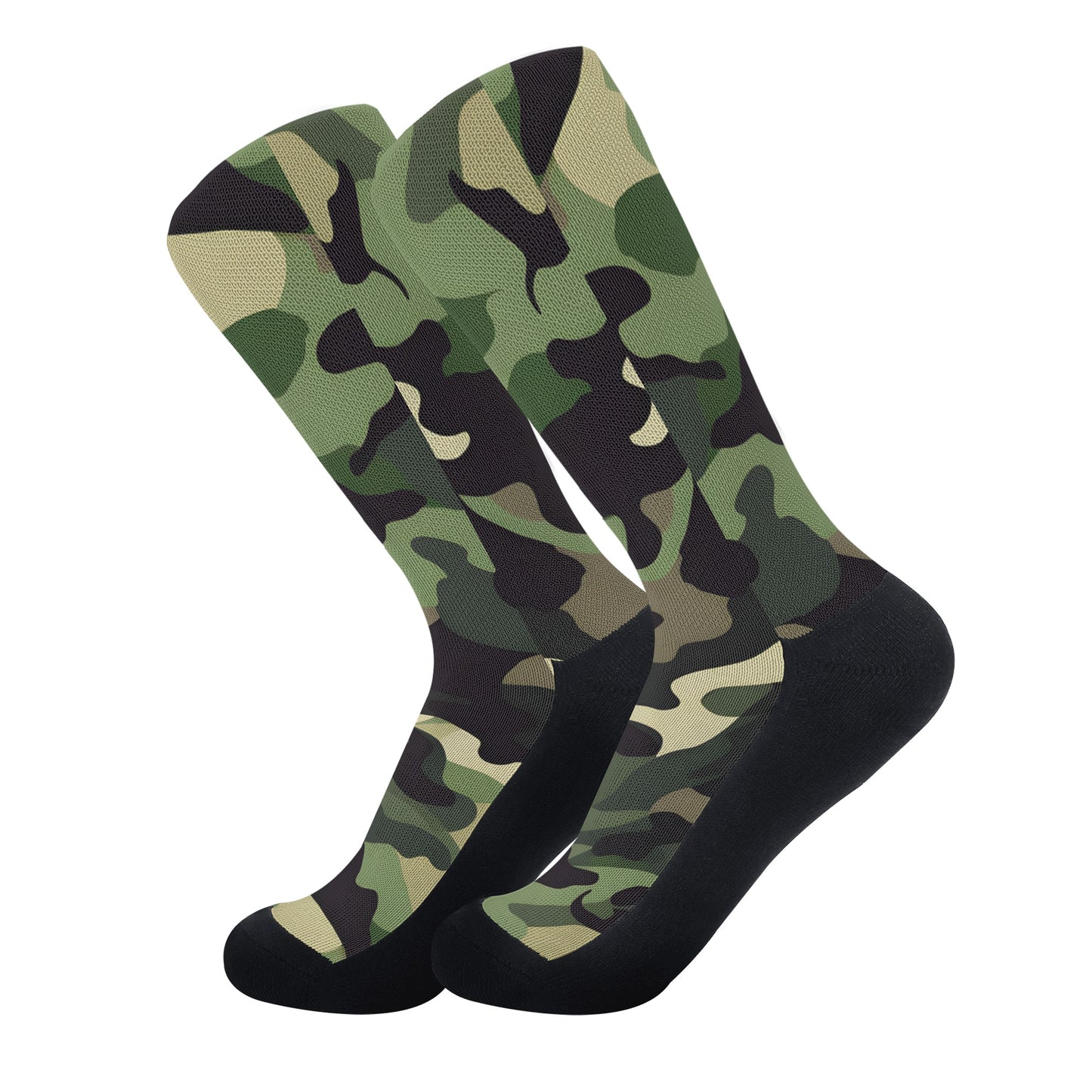 Camouflage In Green - Unisex Crew Socks