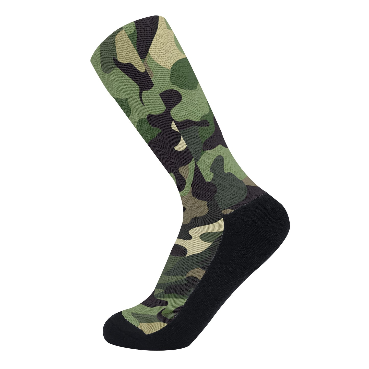 Camouflage In Green - Unisex Crew Socks