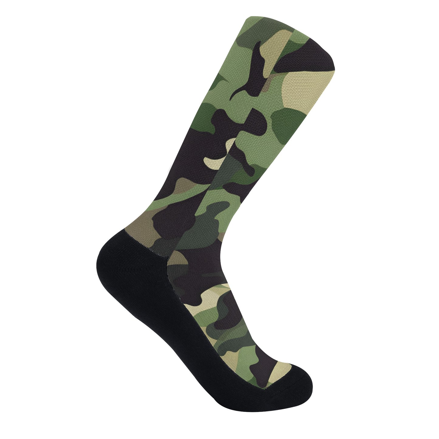 Camouflage In Green - Unisex Crew Socks