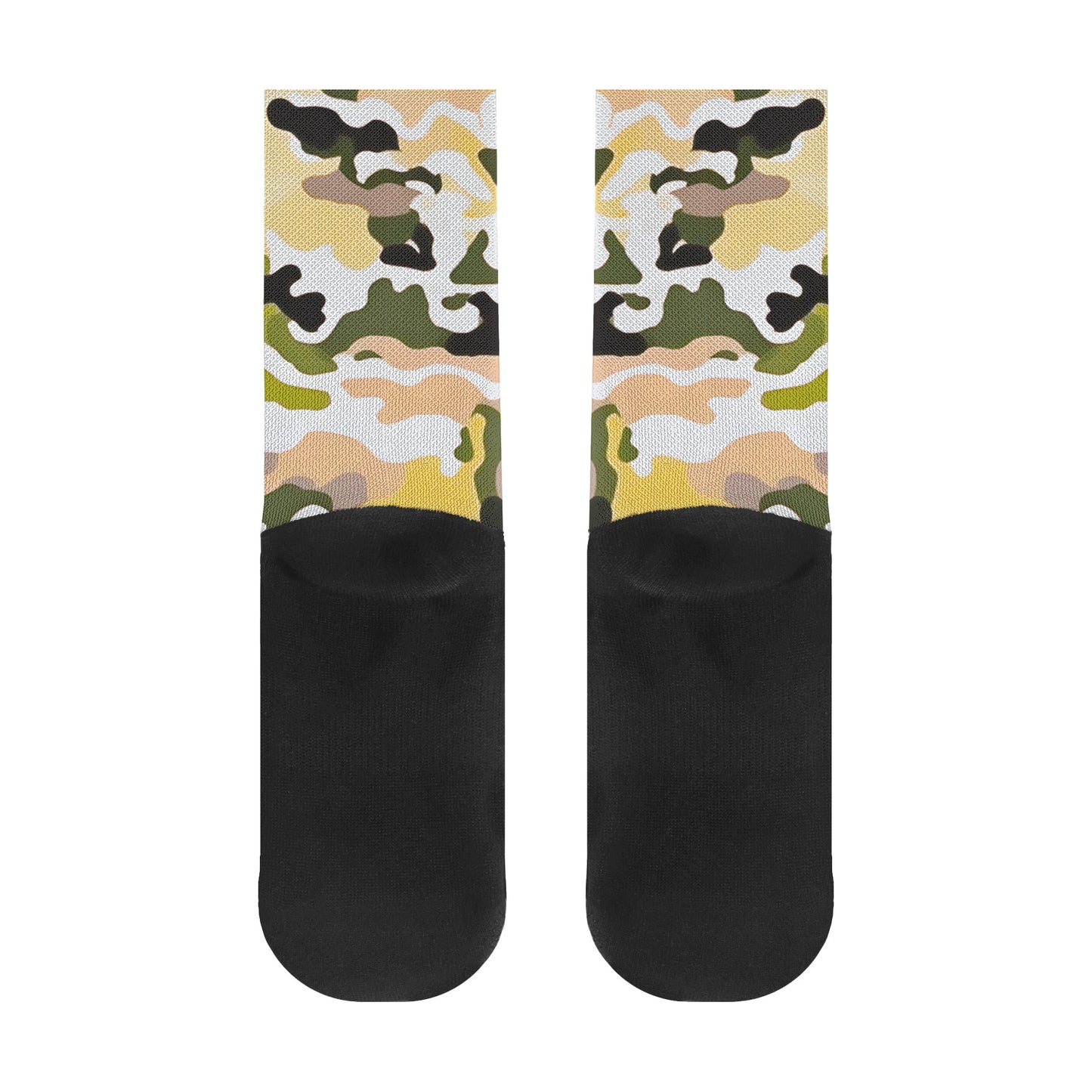 Camouflage In Yellow - Unisex Crew Socks