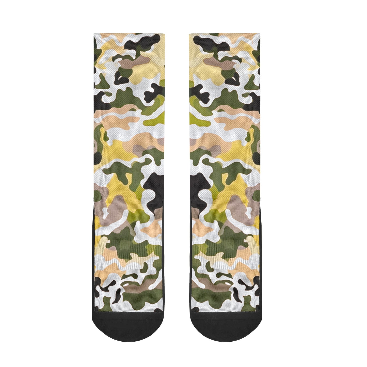 Camouflage In Yellow - Unisex Crew Socks