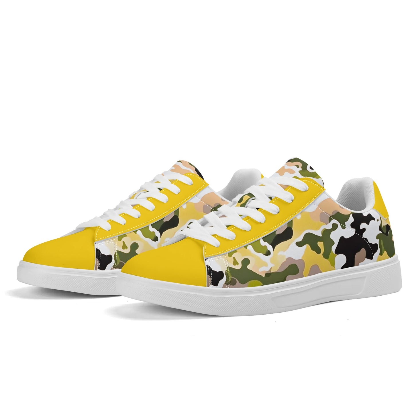 Yellow Camo - Unisex Lightweight Low Top Sneakers