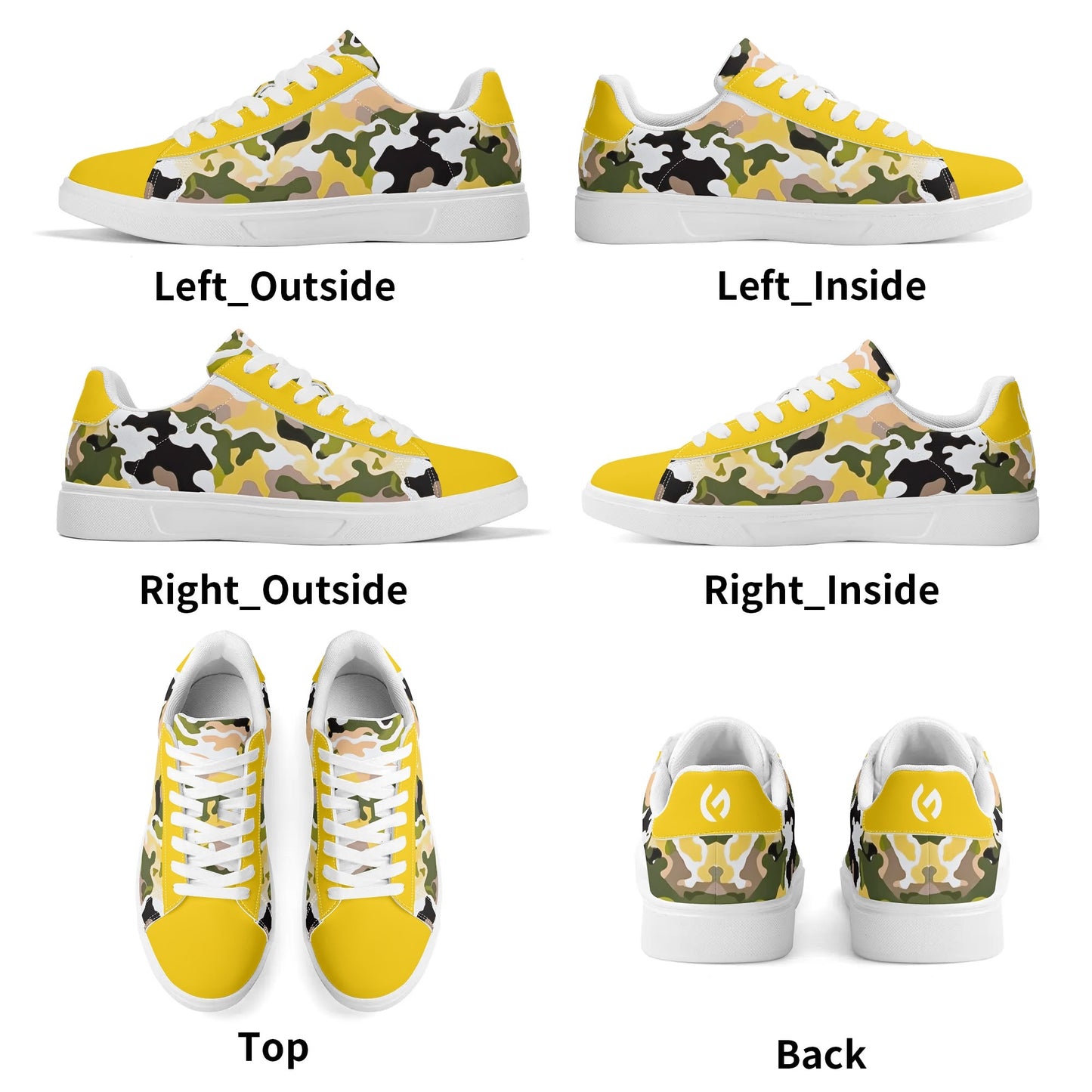 Yellow Camo - Unisex Lightweight Low Top Sneakers