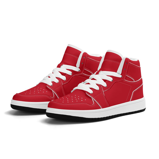 Fire Brick Red - Kids' All Season High Top Sneakers